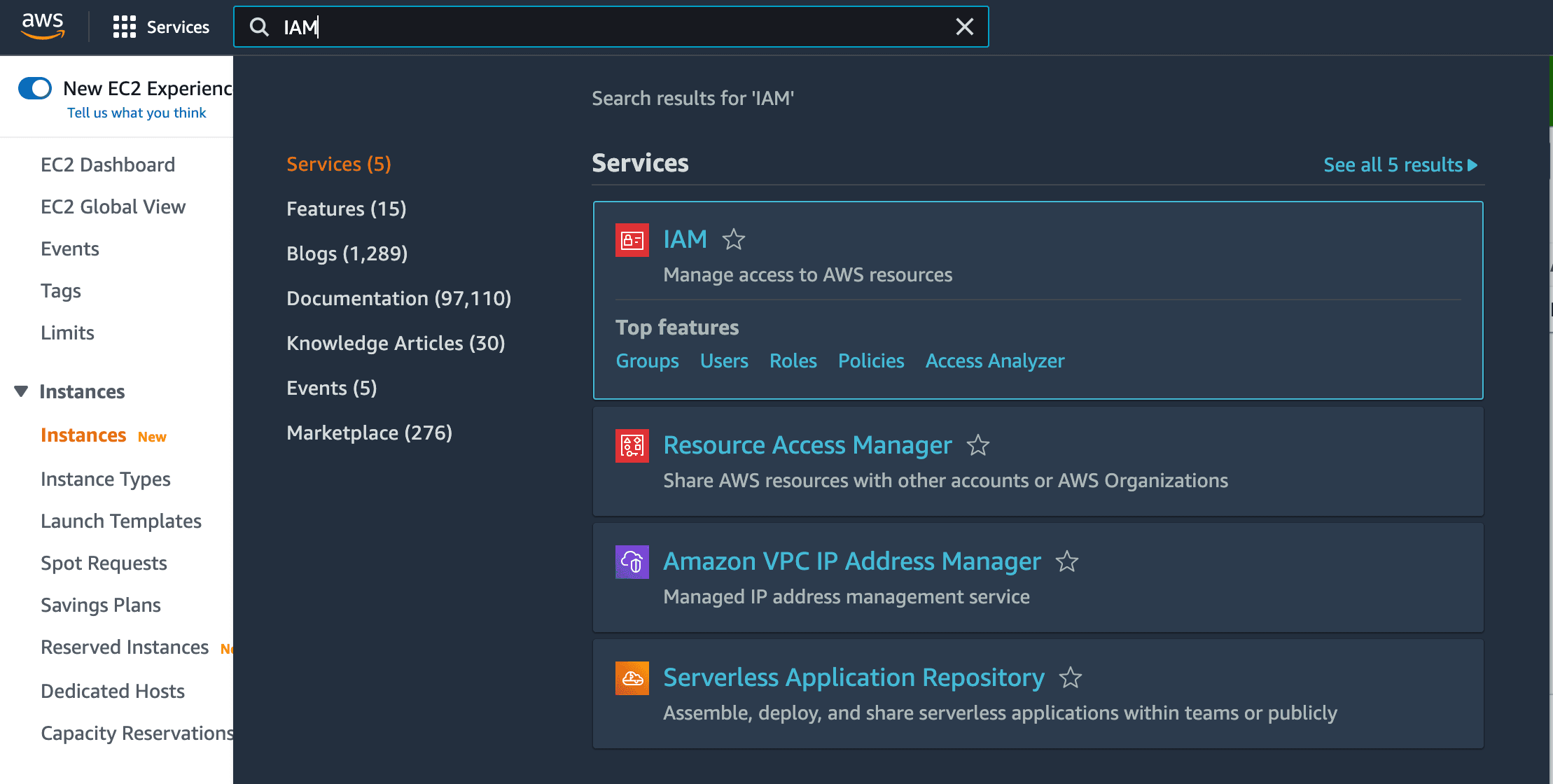 Access AWS Resources using IAM Role through AWS SDK of NodeJS